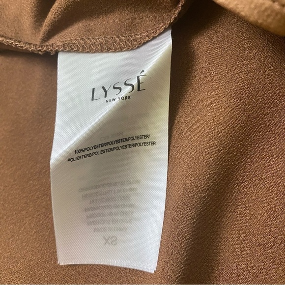 Lysse Blouse Sz XS Copper Brown V-neck Pullover - Picture 12 of 14